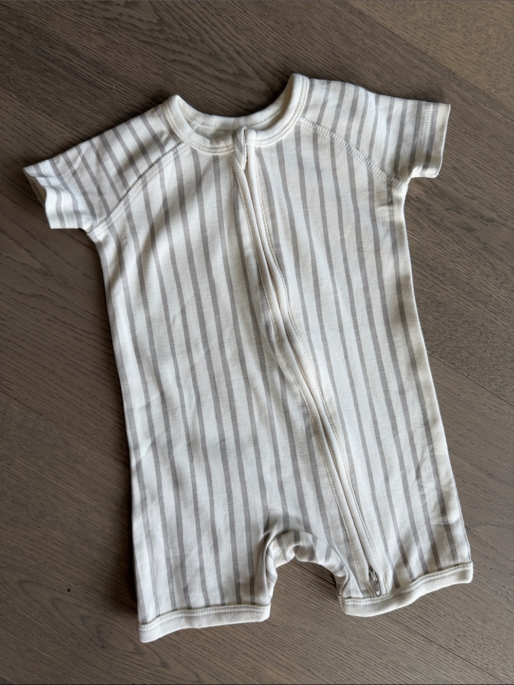 Pehr Stripe Short-Sleeve One Piece Romper